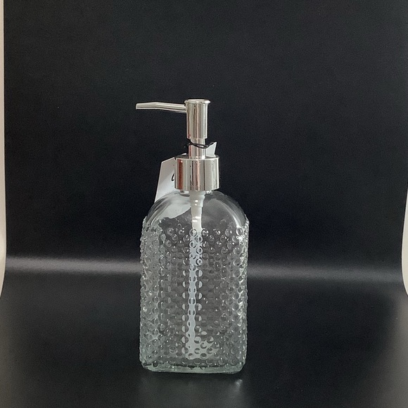 Hobnail Soap Pump clear glass - Picture 5 of 6